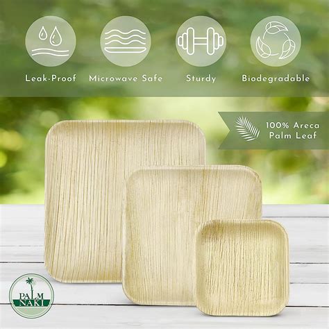 Buy Palm Naki Square Palm Leaf Plates Count Disposable