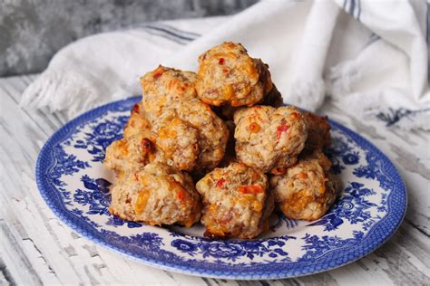 Pimento And Cheese Sausage Balls Baked Broiled And Basted