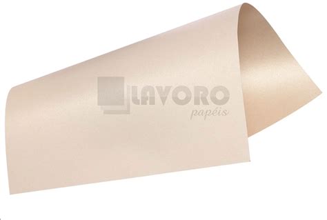 Papel Perolizado Nude 120g A4 09 Folhas Metallik Lavoro Papéis