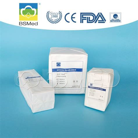 OEM Medical Consumables 100 Cotton Gauze Disposable Wound Pad