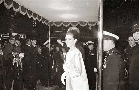 Glass Coaster Of Actress Audrey Hepburn At The Film Premiere Of My