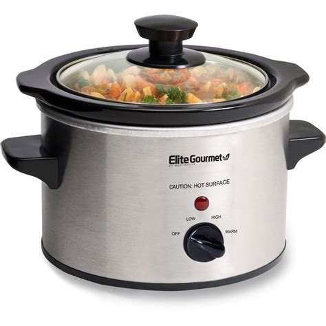 1.5Qt. Electric Slow Cooker with Glass Lid – Shop Elite Gourmet - Small ...