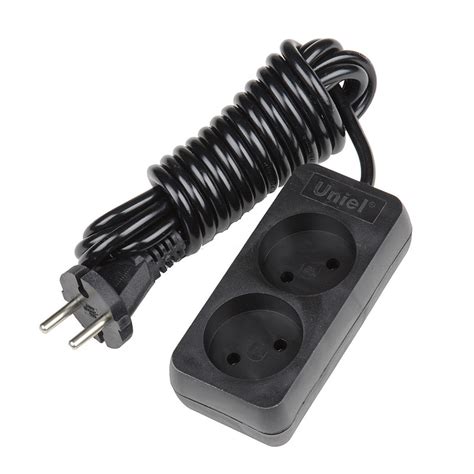 Удлинители бытовые Uniel S-CD2-3 BLACK, Navigator, Онлайт