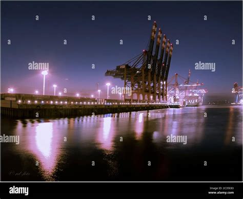 Container Port Hamburg Stock Photo Alamy