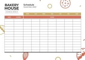 Free Bakery Cleaning Schedule Templates Wepik