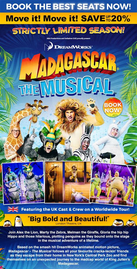 Move it! Move it! Grab the BEST Seats NOW for MADAGASCAR THE MUSICAL!