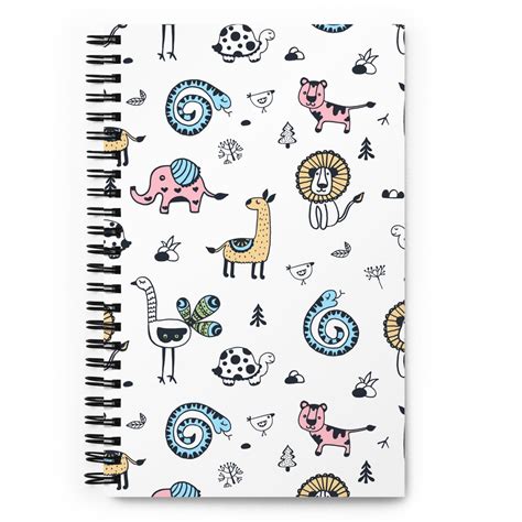 Zoo Animals Spiral Notebook Animals Spiral Notebook - Etsy