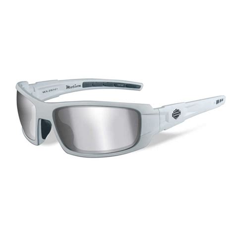 Mens Motion Sunglasses Silver Lens Matte White Frame Harley Davidson® Online