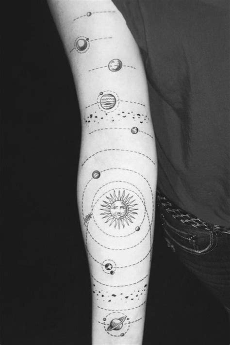 90 Solar System Tattoo Designs For Your Celestial Love Art And Design