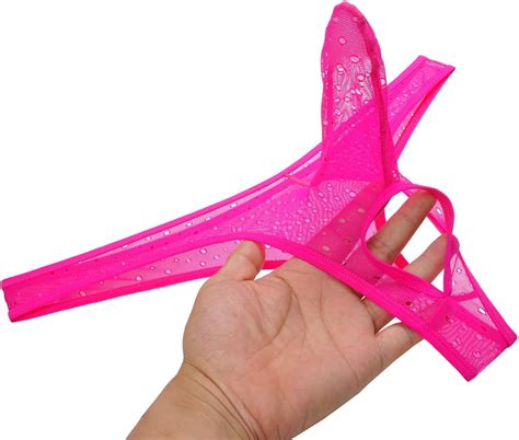 Men S Jacquard Thong Pattern Long Pouch Bikini Ball Hole Underwear