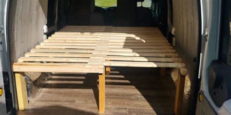 How To Build A Camper Van Pull Out Slat Bed Adventuresomehomesteader