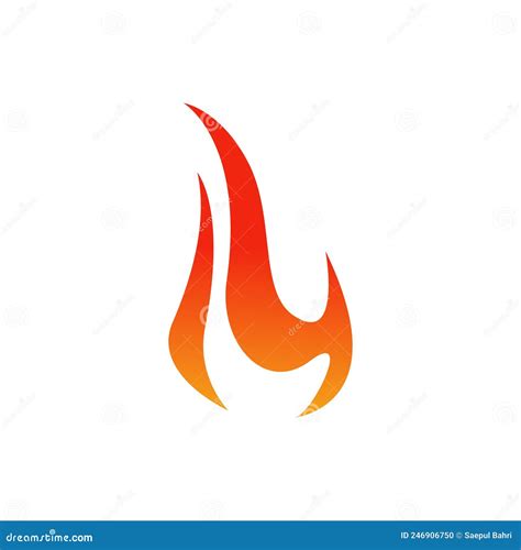 Flames Icon Set Fire Flame Of Various Shapes Vector Illustration