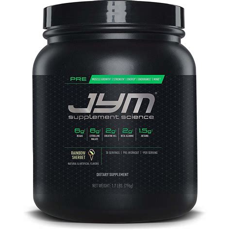 Jym Supplement Science Pre Jym 30 Serviri Rainbow Sherbet Emag Ro