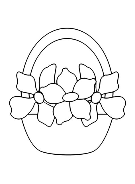 Flower Basket Coloring Pages Printable For Free Download