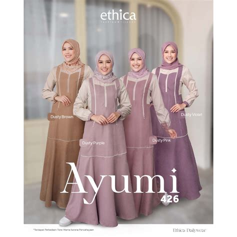 Jual Ethica Dress Gamis Baju Muslim Ayumi Wanita Shopee Indonesia