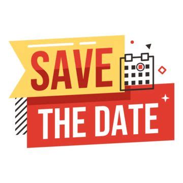 Save The Date Vector Hd Images, Save The Date Design Element, Save The ...