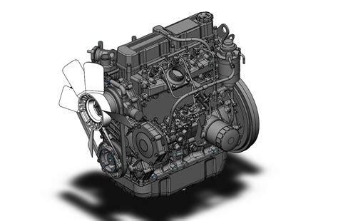 三菱s4发动机4缸solidworks 2018模型图纸下载 懒石网