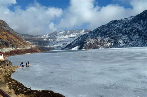 Changu lake ( tsongmo lake) A frazen playground in winter , Sikkim ...