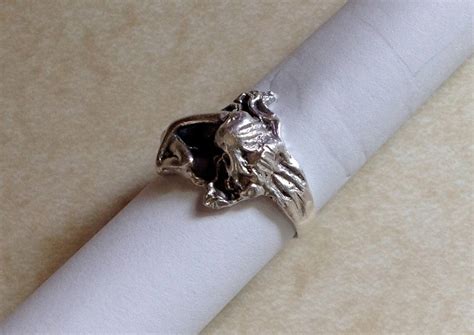 Solid Sterling Silver Nude Mermaid Lady Woman Ring Unique Etsy
