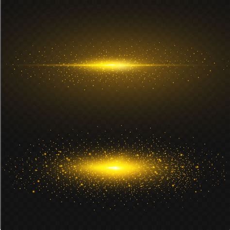 Premium Vector Golden Stars Shine On A Black Background