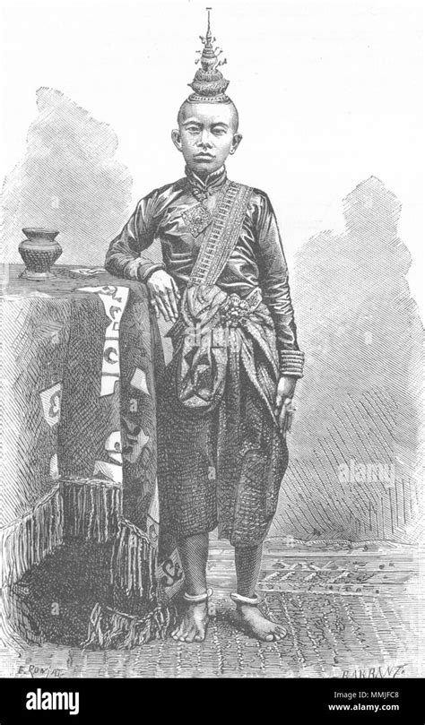 Cambodia Cambodian Dress Eldest Son Narodom C Old Antique Print