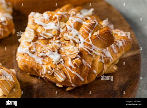 Homemade Bear Claw Pastry With Almond And Frosting Stock Photo Alamy