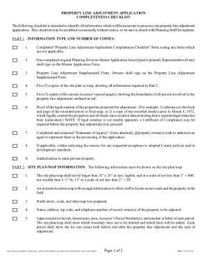 Fillable Online Lot Line Adjustment Application Fullfy Pdf City Of