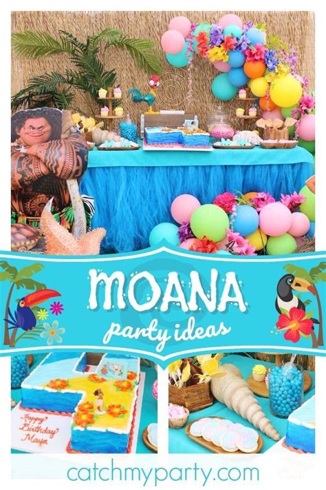 Moana Birthday Maya S Moana Party Catch My Party Moana Birthday Birthday Party Themes