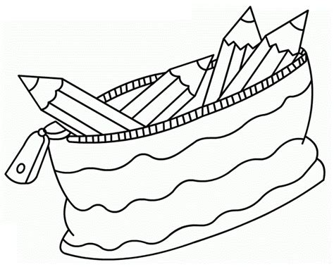 Pencil Case Coloring Pages