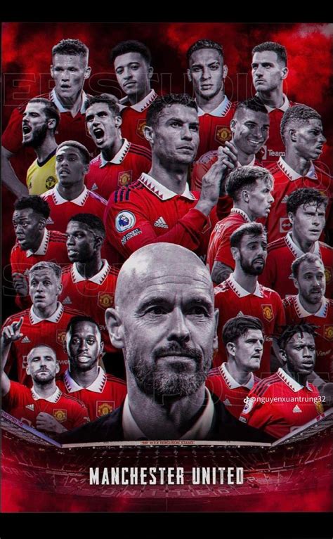 The Manchester United Team Is Featured In This Poster