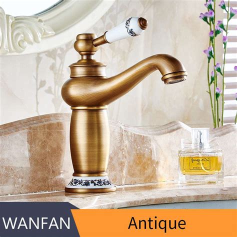 Luxury Basin Faucets Modern Faucet Bathroom Faucet Gold Finish Hot Cold Brass Basin Sink
