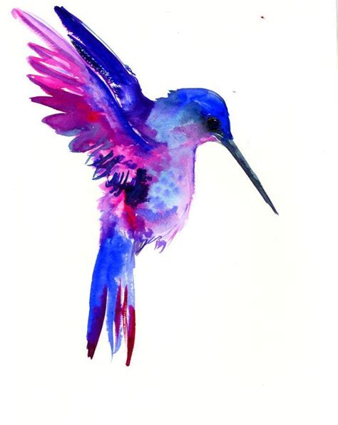 Jasper Saved To Iconflying Hummingbird 12 X 9 In Original Watercolor