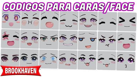 Códigos para CARAS FACE GRATIS en Brookhaven RP ROBLOX roblox