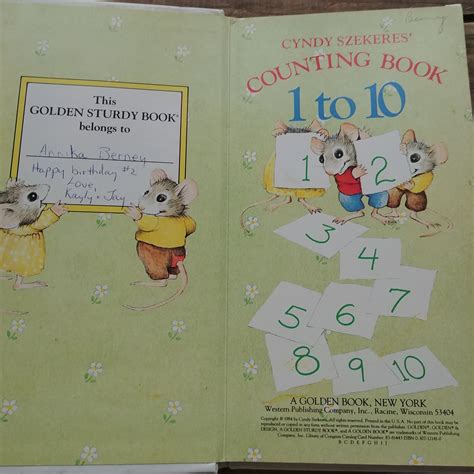 Cyndy Szekeres Counting Book 1 To 10 Golden Books Etsy