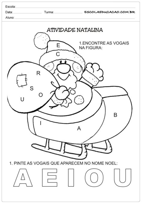 Atividades de natal na educação infantil - Atividades Educativas - Escola