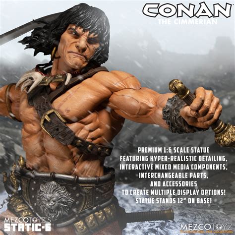 Oct Mezco Static Six Conan The Cimmerian Scale Statue