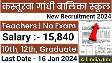 कसतरब गध बलक सकल भरत 2024 KVS Recruitment 2024 KVS