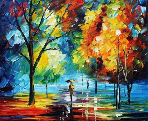 Rain Painting, Leonid Afremov, Awsome, Traditional Art, Impressionist, Moonlight, Art ...