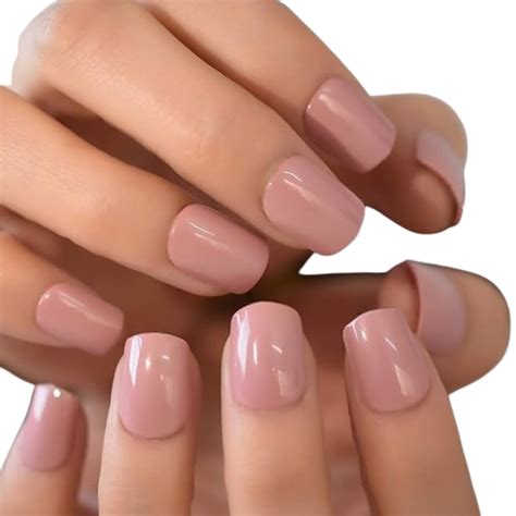 Paznokcie Sztuczne Tipsy Kwadrat Nude Z Klejem Szt Denicarte