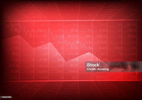 Vektor Papan Saham Merah Dan Grafik Bisnis Menurun Ilustrasi Stok Unduh Gambar Sekarang Istock