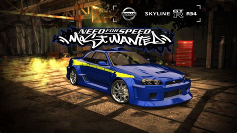 NFS Most Wanted Redux V3 NISSA SKYLINE GTR R34 PLAYERS UNDERGROUND 1