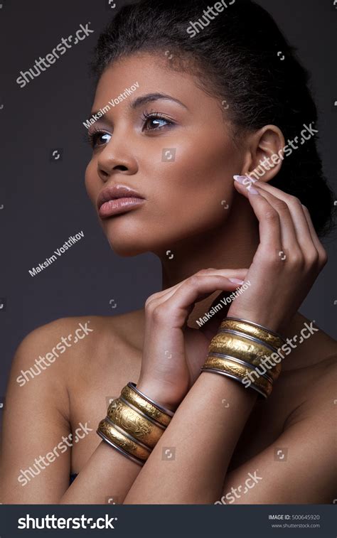 Fashionable Portrait Extraordinary Beautiful Naked African Stock Photo 500645920 Shutterstock