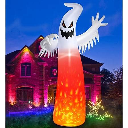 Amazon Halloween Inflatables White Ghost 8 Feet Spooky Outdoor