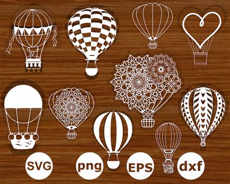 Hot Air Balloon Svg Hot Air Balloon Cut Files Hot Air Etsy
