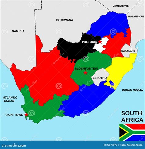 South Africa Map Stock Image | CartoonDealer.com #23877079