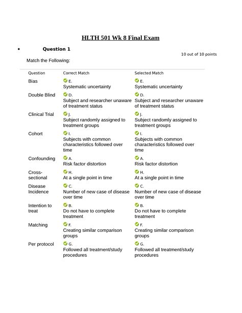 Solution Hlth Wk Final Exam Docx Studypool