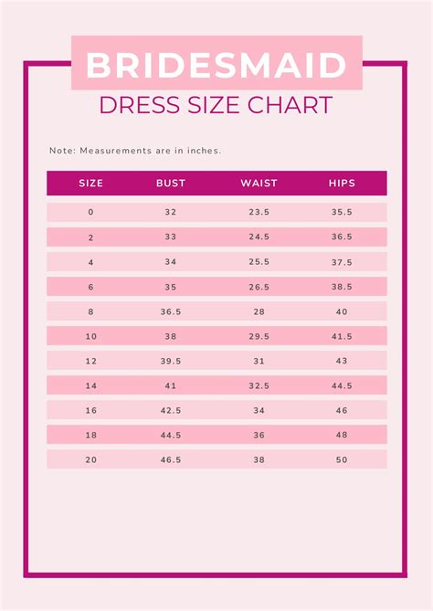 Miller Wedding Dress Size Chart Keski