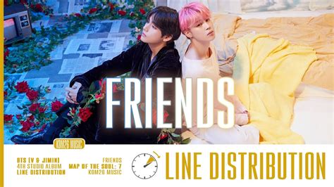 Bts V And Jimin Friend Line Distribution Youtube