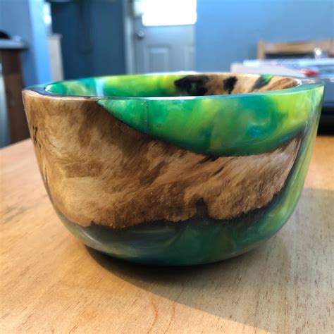 Wood Epoxy Resin Bowl Etsy