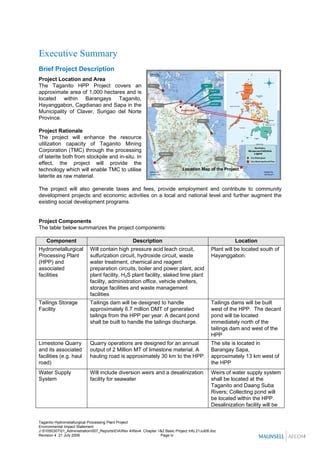 Taganito Hydrometallurgical Processing Plant Project - Environmental ...